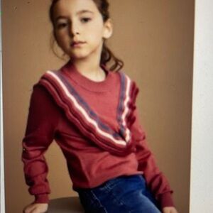 Creamie NEW girls ruffled pullover sweater sz 12